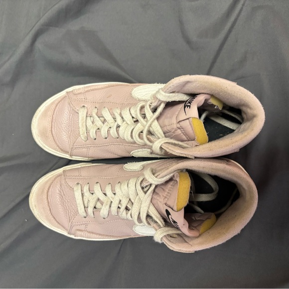 Nike Women's Blush Pink High-Top Sneakers - Picture 3 of 4